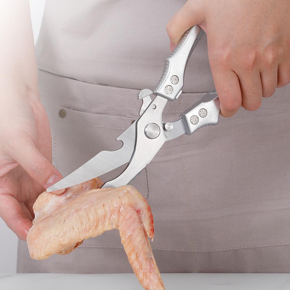 Multipurpose Stainless Steel Chicken Bone Scissors with Aluminum Handle