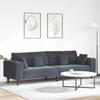 Dark Grey Sofa 250 X 77 X 76 Cm Velvet