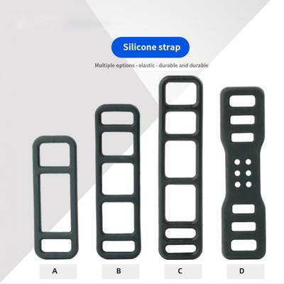 4st silikon elastiskt bandage Olika stilar Slitstarka Cykelstrålkastare Bakljus Tillbehör