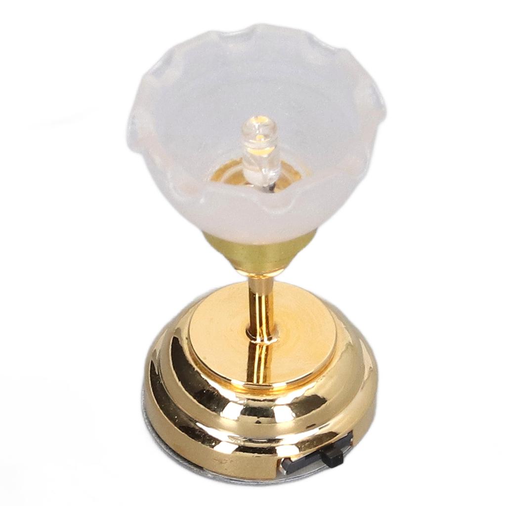 1/12 Scale Dollhouse Dome Light Decoration Flower Shape Miniature Dollhouse LED Light
