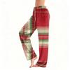 Women's Christmas Snowflake Tree Print Pajama Sleep Pants for Home Comfort