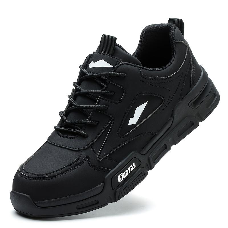 Men's Work Safety Boots Steel Toe Protection Wear-resistant Rubber Sole Outdoor Workers