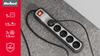 Rebel 1.5m 5-Socket Power Strip Extension Cord