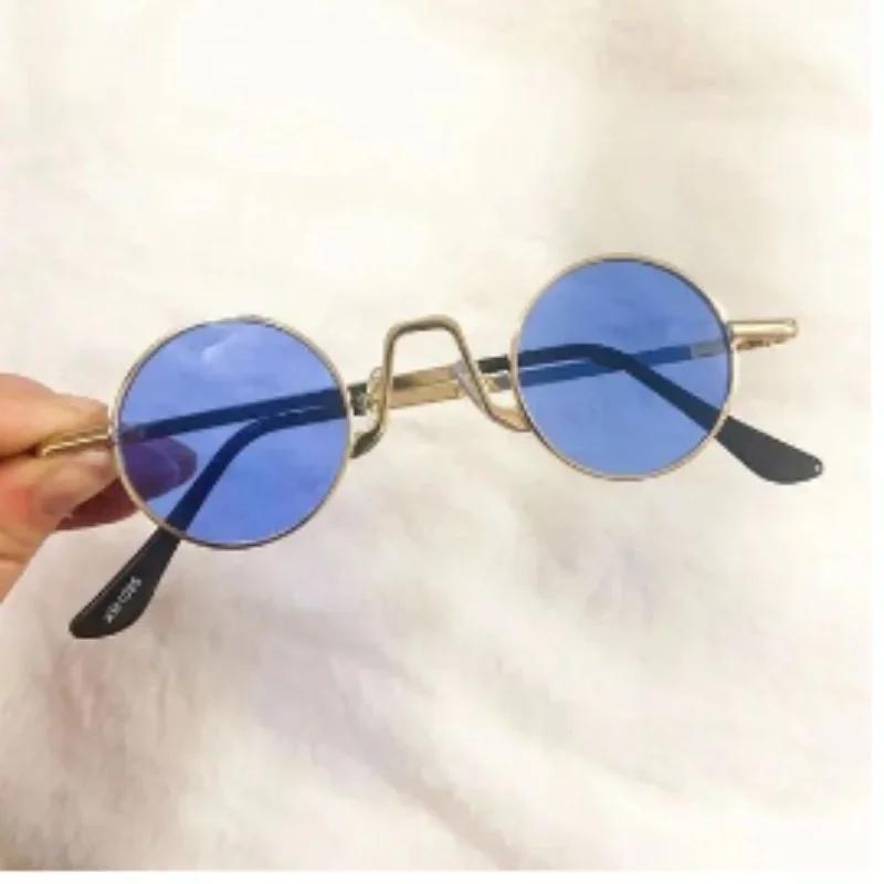 Round Framed Sunglasses for Daily Use Children's Small Round glasses Trendy Styley Punk Colorful Circle Sunglasses for Daily Use Glasses