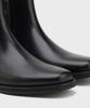 Firenze Atelier [Vibram] Minimal Semi-Square Zip-Up Boots 7430-Z [Fg Black]