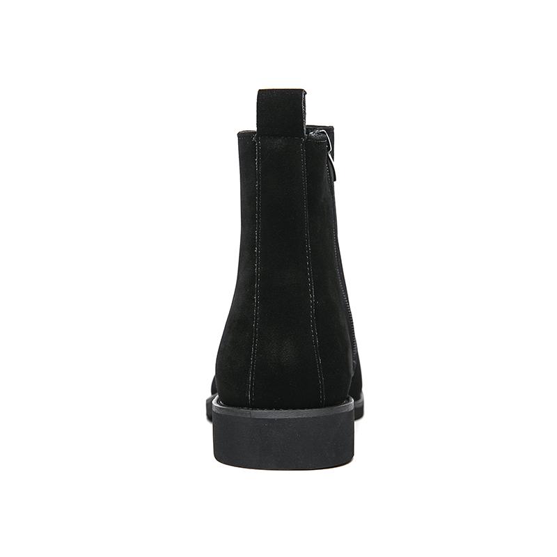Hochwertige klassische Chelsea-Stiefel im britischen Stil für Herren, Schwarz Hombre, täglich, Outdoor, lässig, zum Ausgehen, spitz zulaufend, aus Wildleder