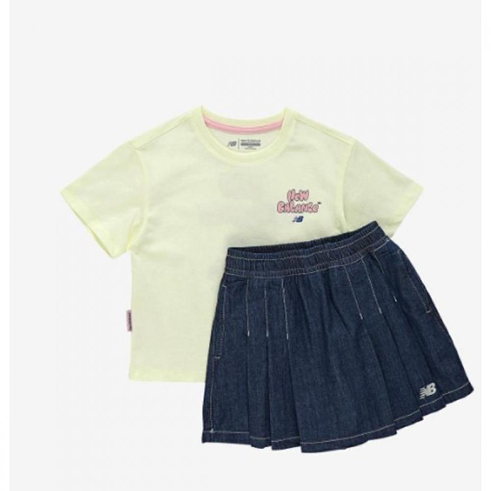 

New Balance Детская Иллюстрация Короткий Рукав Джинсовая Юбка B1 Nk9yf2504g 1.NK9YF2504G 31 100