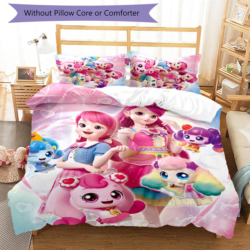 3pcs Catch! Teenieping2 Pattern Bedding Set Duvet Cover Set Includes Duvet Cover &pillowcases, Perfect All Season Bedroom Decoration & Gift