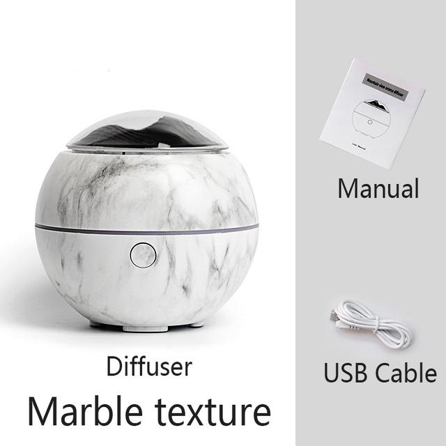 Mountain Aroma Diffuser Essential Oil Diffusor Air Humidifier Ultrasonic Remote Control 7 Color Led Lamp Mist Maker For Home