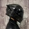 Motorcycle Helmet: Made of Carbon Fiber, Large Tail with Night Vision Lens, Full Coverage Motorcycle Helmet