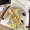 Summer New Color Dopamine Plaid Cami Women Design Sense Pleat Outer Wear Sexy Gyaru Style Top