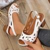 Fashionable Selling Comfortable High-heeled Sandals Summer Round Headed Elegant Fish Mouth Casual Sandals for Women