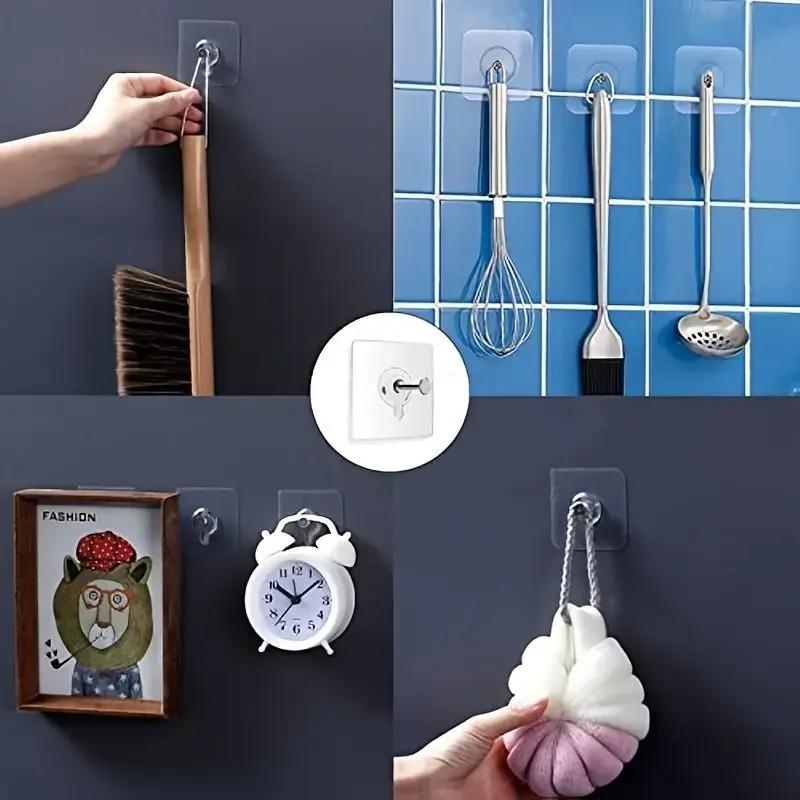 Strong Adhesive Wall Hook Without Piercing Picture Hanger Self-adhesive Wall Hangers Without Holes for Frame Poster Photo Clock