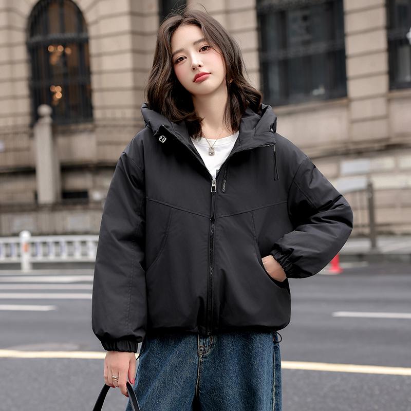 Autumn Winter Thicken Warm Parka Women Casual Sweety Solid Color Big Pocket Loose Hooded Coat Jackets Outwear