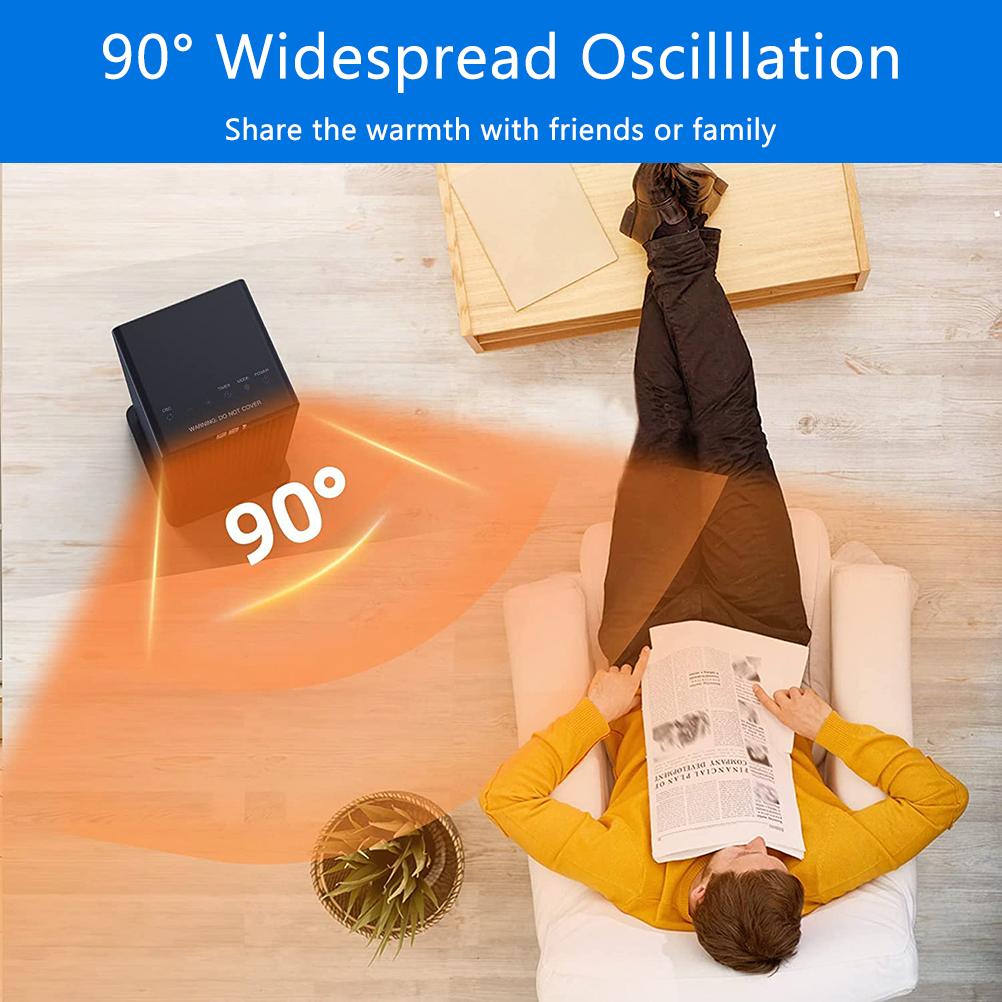 Electric Fan Heater 600W/1200W PTC Ceramic Heating Warmer Fan Quiet Space Heater Overheating