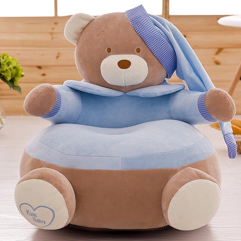 Lazy Kids' Plush Animal Sofa: Dinosaur, Giraffe, Elephant Dolls