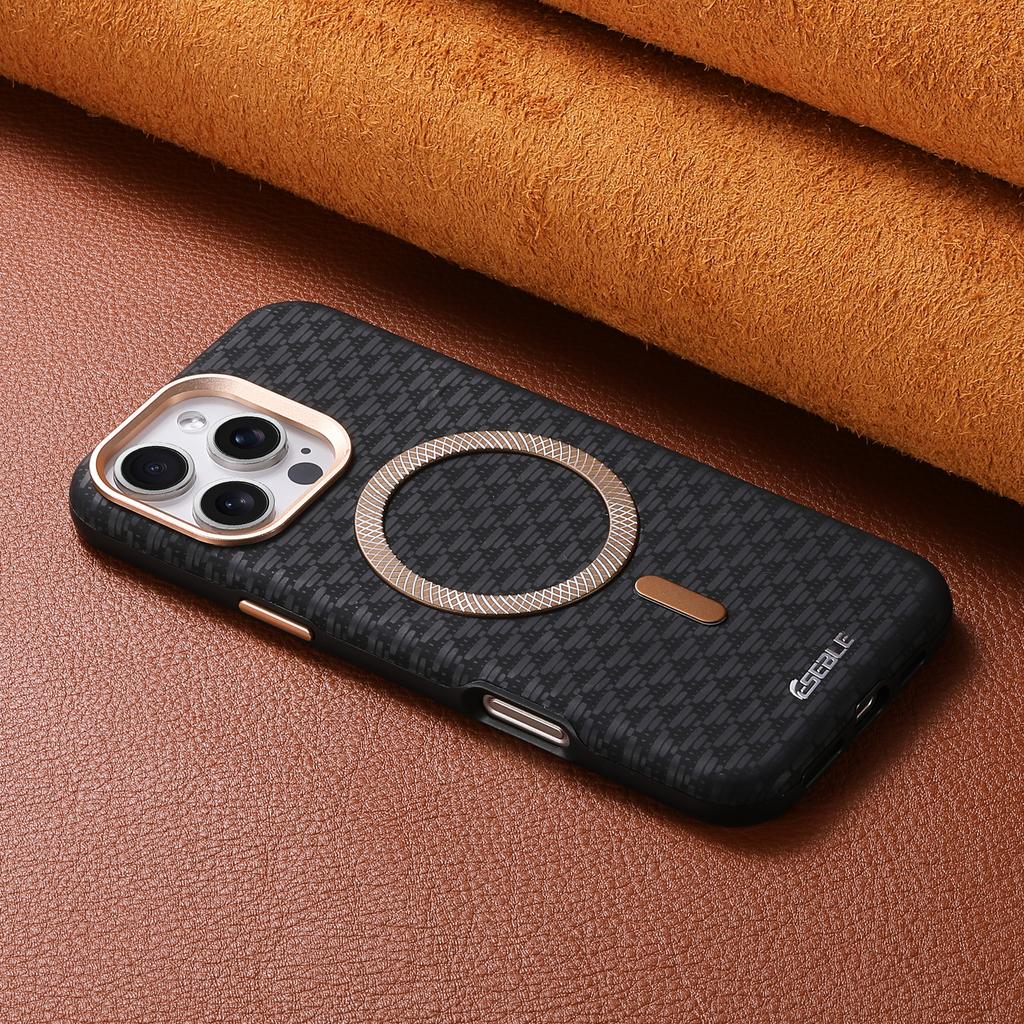 Trendy Matte PC For Magsafe Phone Case For iPhone 17 16 15 14 13 Pro Max Magnetic Wireless Charge Metal Button Shockproof Cover