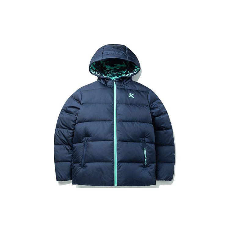 

Anta Теплая однотонная куртка с капюшоном и принтом в виде букв, мужская верхняя одежда, синяя 152141903-2 M