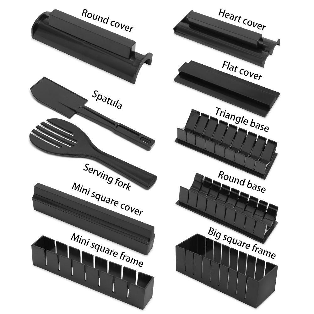 3/10pcs Multifunctional DIY Anti-stick Sushi Maker Equipment Kit Cake Roll Mold Japanese Rice Ball Sushi Making Tools