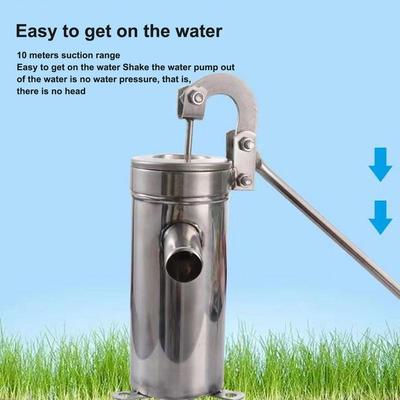 Lift 10M Stainless Steel Home Manual Water Pump Well Hand Shake Manual Well Pump Boost Fountain Domestic Oil Pump Device