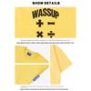 Wassup Trendy American Letter Print T-Shirt Short Sleeve Men's Summer Loose Casual Couple Round Neck Top