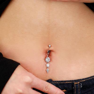 Fashion Clip On Belly Button Ring Butterfly Copper Piercing Jewelry Fake Belly Piercing Umbilical Navel No-drill Body Jewelry