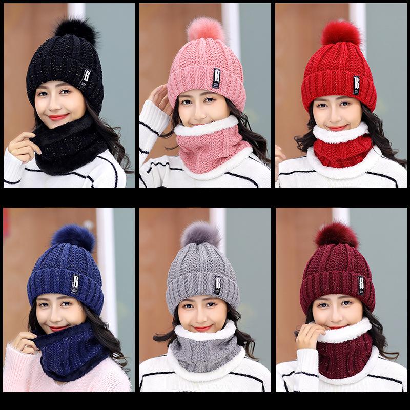 Winter Hat for Women Plush Wool Hat, Sweet and Cute Autumn and Winter Knitted Hat, Versatile and Warm