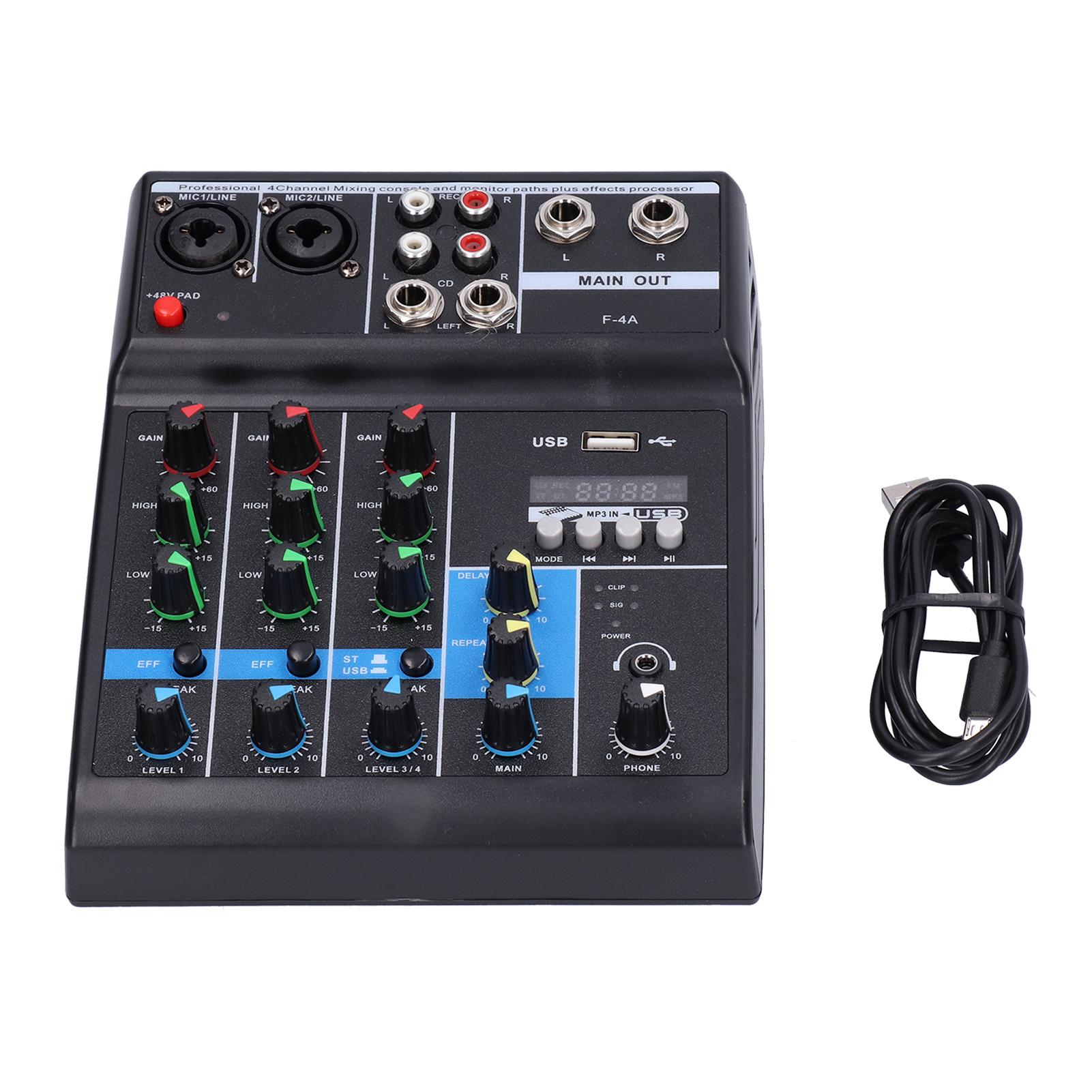 

F4A 4-канальный живой микшер с низким уровнем шума профессиональный стерео USB o микшер для домашнего караоке сцены KTV