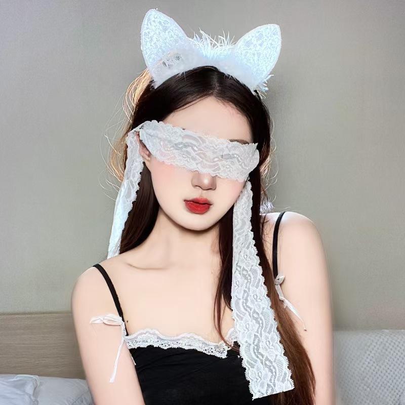 Flirtatious blindfold,hairband,ribbon,silk blindfold,silky erotic hairband and hair accessory,sexy and sensual,high-end lace blindfold,erotic toys,SM