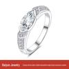 S925 Sterling Silver Marquise Cut Moissanite Ring for Women - Non-fading, Simple, and Personal.