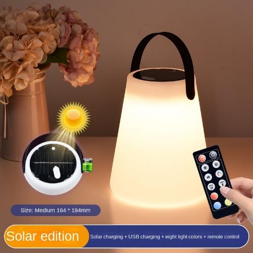 New LED solar desk light, portable light, induction charging night light, garden yard light, outdoor atmosphere camping light