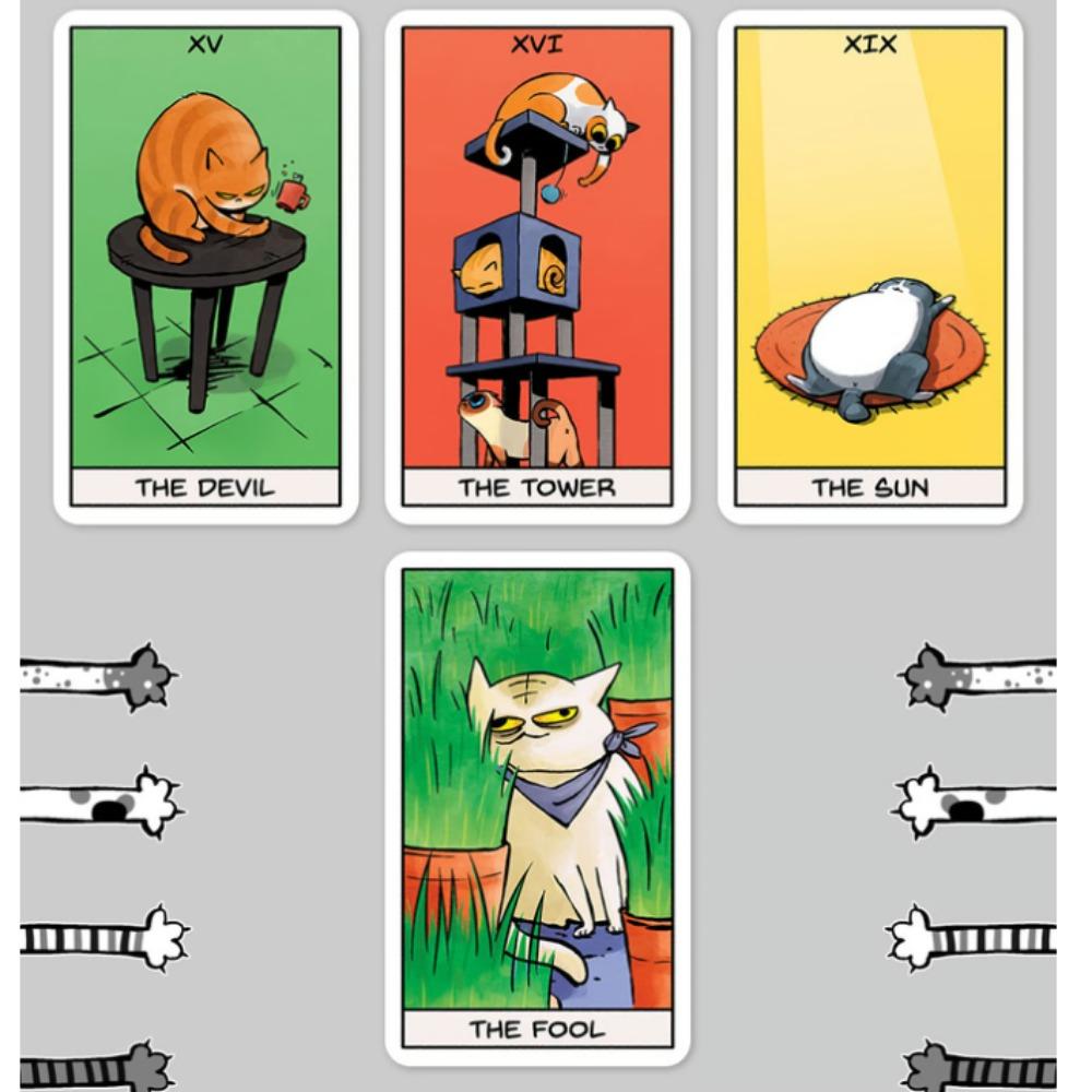 Catomancy Tarot Soft Cat Paws A Complete 78 Tarot Deck From Your Personal CATOMANCER 10.3*6cm