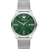 Minimalist Green Stainless Steel Mesh Gents Quartz Watch AR11578