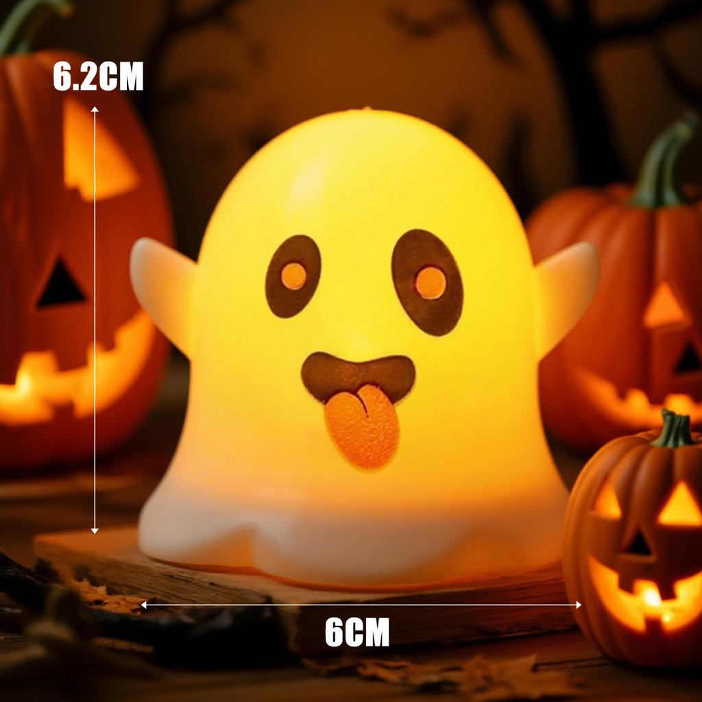 Halloween Decorations LED Candle Light Plastic Ghost Skull Lamp for Home Bar Haunted House Halloween Party Decor Horror Props