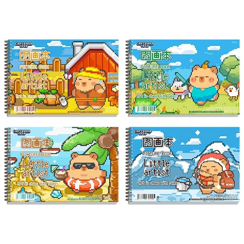 4 Pack Blank Sketchbook Set 50 Pages Each Thick Friendly Paper For Coloring Pencils Artists Students Craft Projects