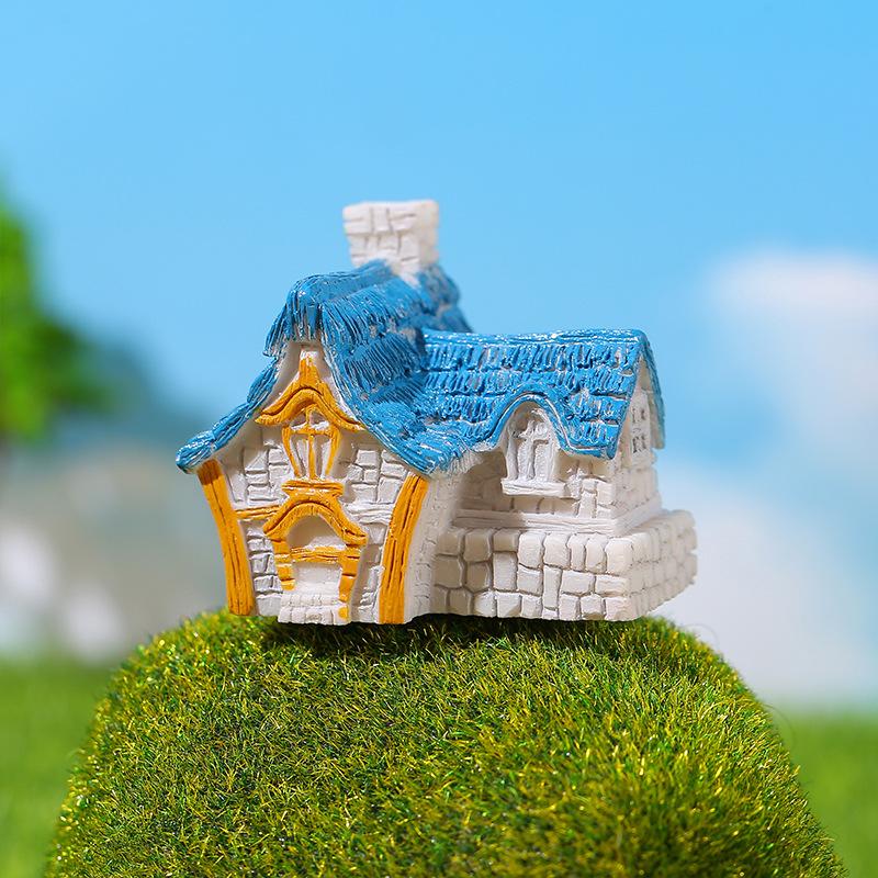Country Cottage, Miniature House, Fairy Forest Decor, Micro Landscape, Resin Craft, Tabletop Ornament, Creative Figurine