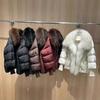 Winter new luxury raccoon hair big fur collar down jacket women's short loose thickened warm fur jacket women