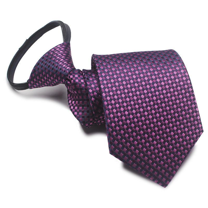 Mens Business Polyester Tie With Arrow Design And Zipper Closure For Office