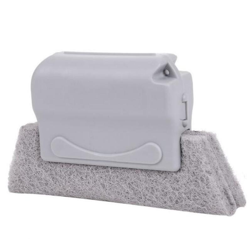 

Креативная ткань для чистки оконных канавок, щетка для чистки окон, щетка для чистки слотов для окон, инструмент для очистки слотов для окон светло-серый