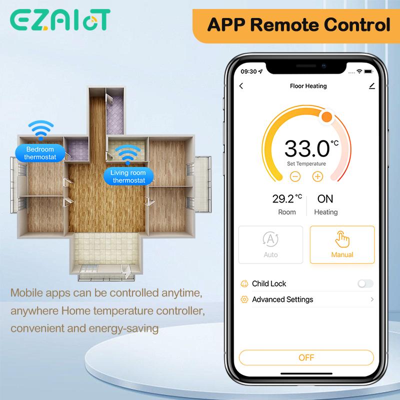 Tuya WIFI Thermostat Electric/Water/Gas Boiler Floor Heating Control Temperature Remote Controller Smart Life Google Home Alexa7