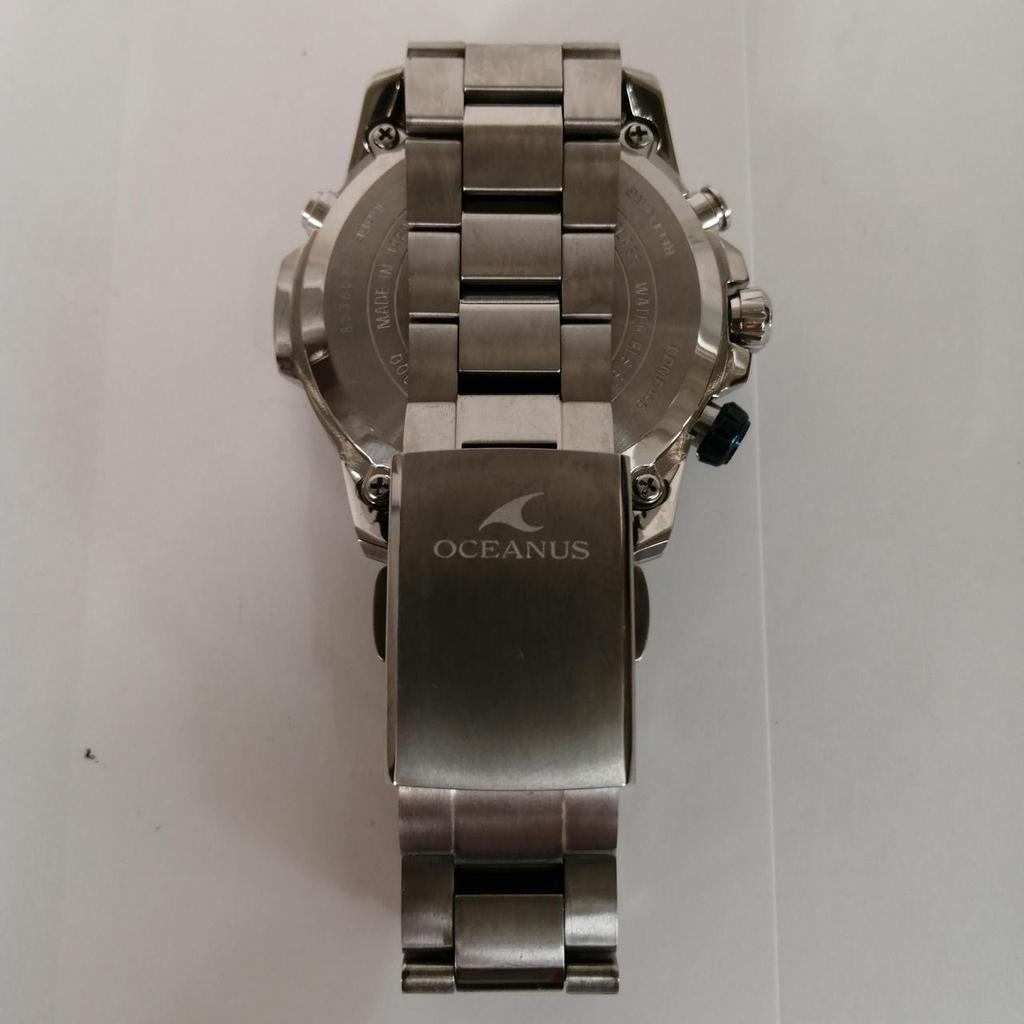 Used CASIO BLK 0CW-P1000 OCEANUS Radio-controlled Solar Watch