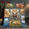 Triceratops Evolution 2D Flat Pattern Flannel Blanket, High Quality All Seasons, Home Decor, Warmth and Comfort, Perfect for Christmas Gifts.