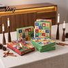 Weihnachts-Überraschungsspielzeug 5 Stück 24-Tage Adventskalender-Box, Leere Geschenkbox mit saisonalen Countdown-Ziehlaschen-Fenstern, Behälter, Feiertags-Partygeschenk