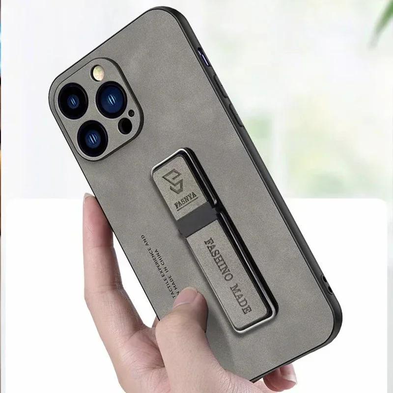 For Tecno POP 9 Skinsheep Leather Camera Shockproof Armor Case for Tecno POP9 Spark GO 1 2024 Magnetic Holder Stand Protect Silicone Edge Cover