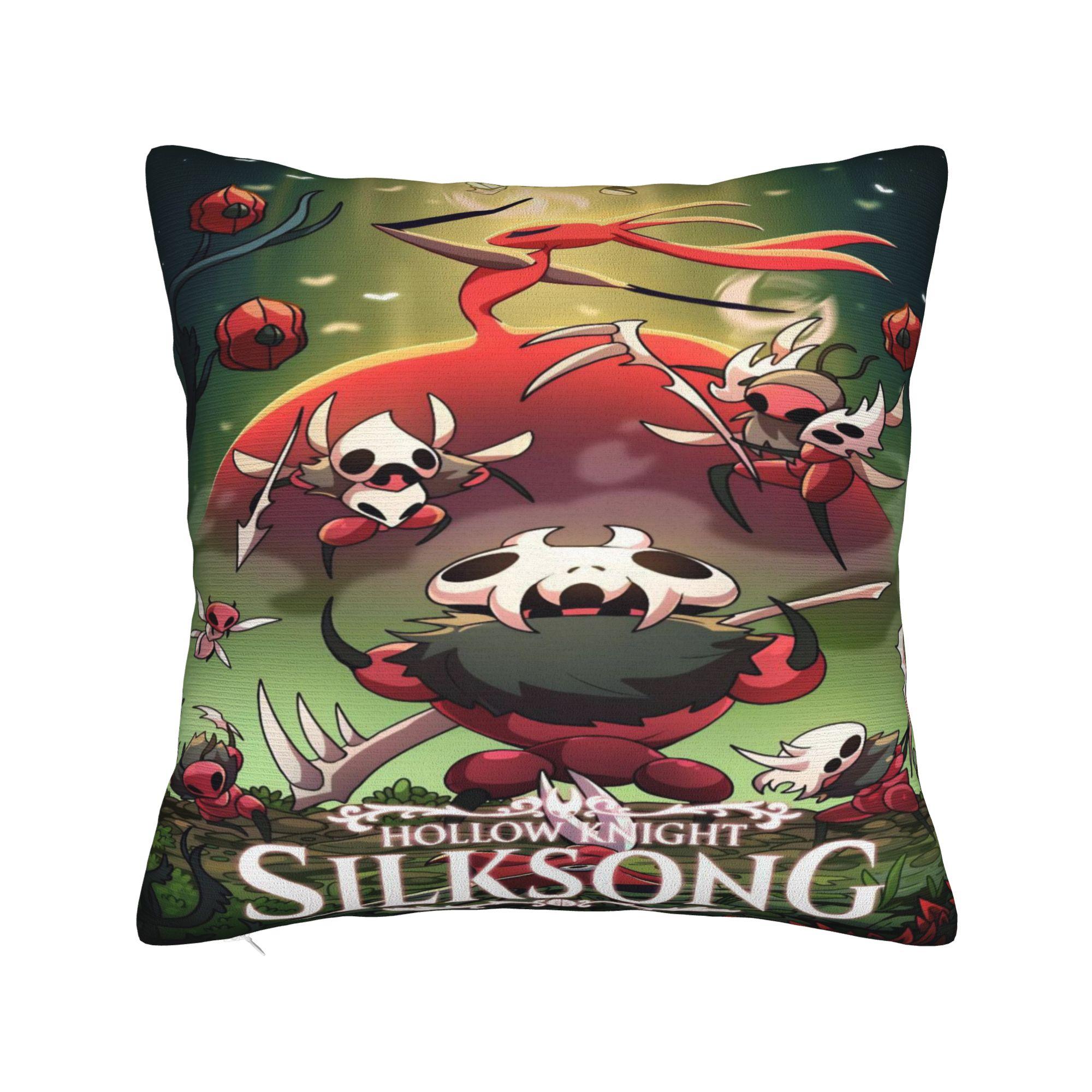 Мультяшный персонаж игры Hollow Knight Рыцарь и Шершень Наволочки Кавайная Наволочка Для Дивана Кушетки Кровати Гостиной Персональная Наволочка 30x30cm 12x12in