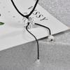 Sterling Silver Bowknot Princess Necklace - DIY Women's Creative Gift for Qixi Valentine's Day
