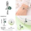 100% 925 Silver Green Zircon Lucky Number Pendant Suitable for Original 925 Women Bracelet DIY Jewelry Making Gift