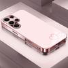 Love Pattern Metallic Paint Glass Phone Case Suitable for Samsung Galaxy S26 S25 S24 S22 S21 S20 FE/Ultra/Plus Anti Drop