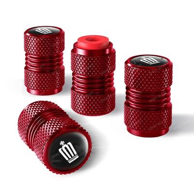 Crown Air Valve Cap with Exclusive Logo Enhances Your Car, Aluminum Alloy, Cool, Dustproof,