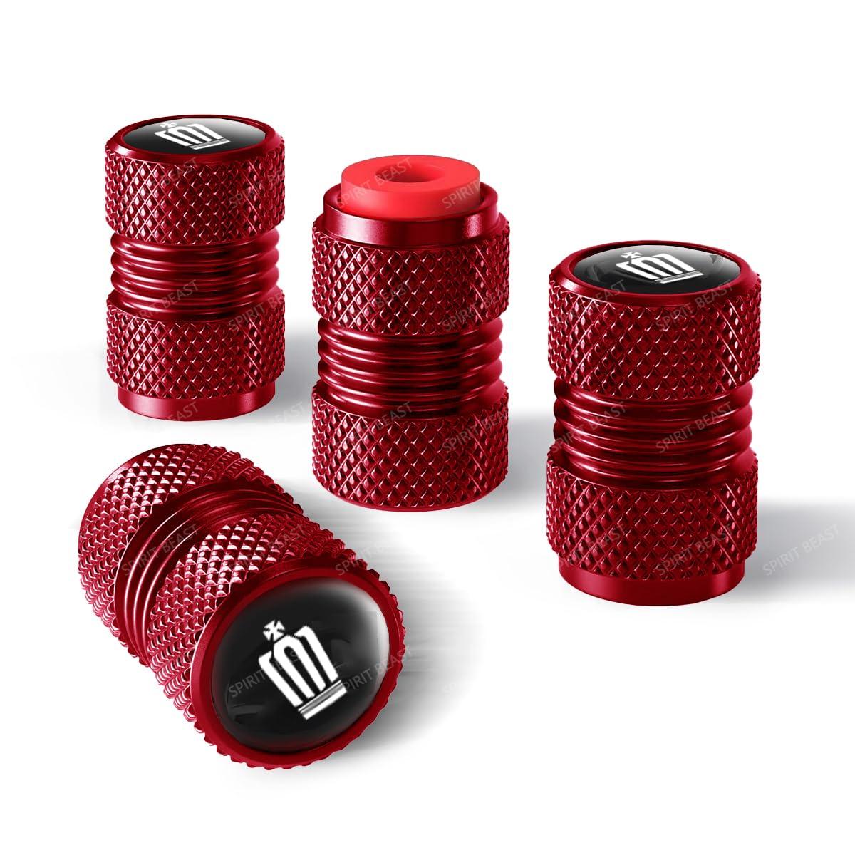 

Crown Air Valve Cap with Exclusive Logo Enhances Your Car, Aluminum Alloy, Cool, Dustproof, crown червоний